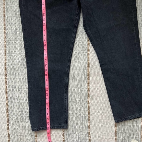 Agolde Riley Black Edit Crop High Straight Leg Jeans Women’s Size 33 - Picture 2 of 12